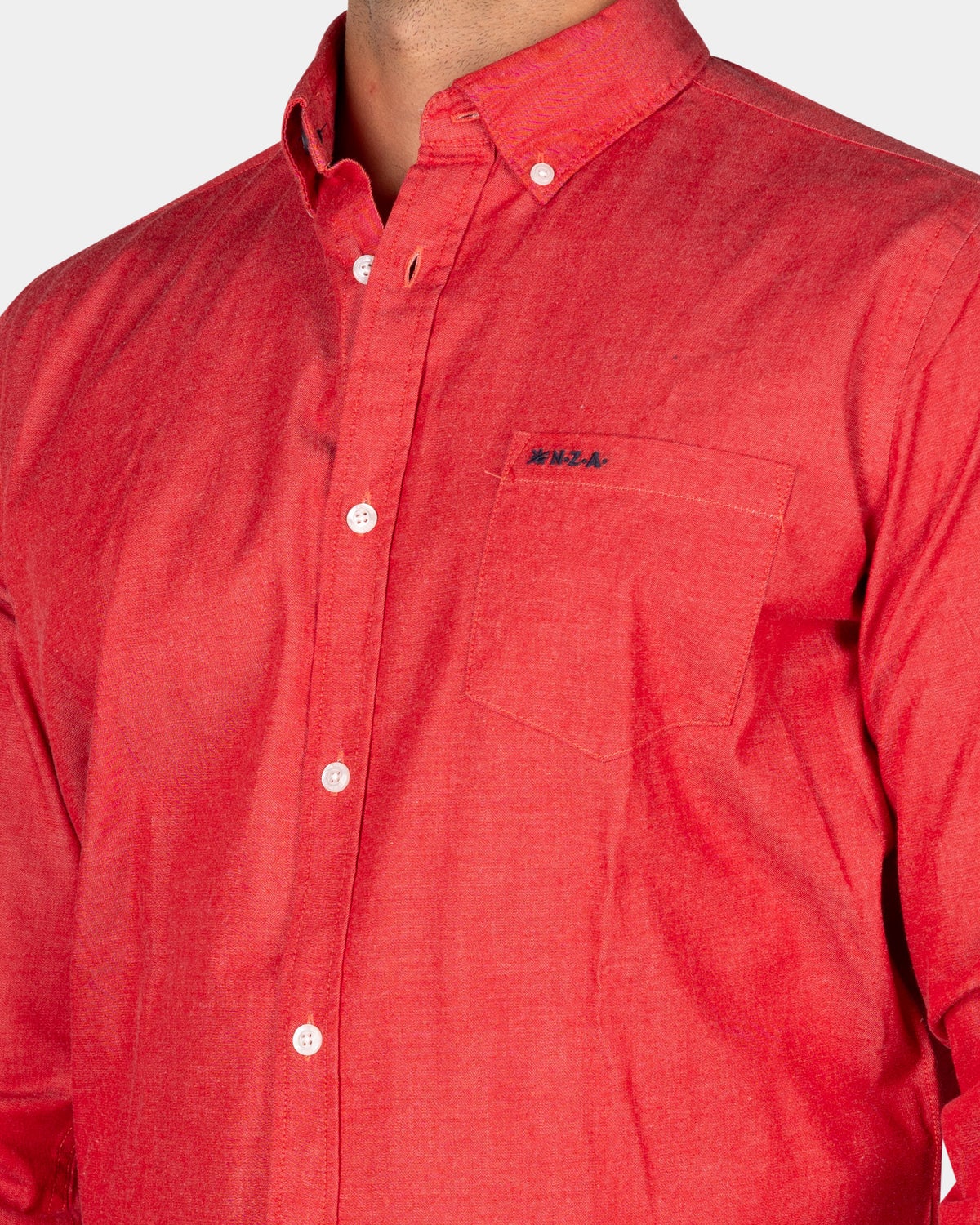 Red stretch cotton shirt - Reef Red