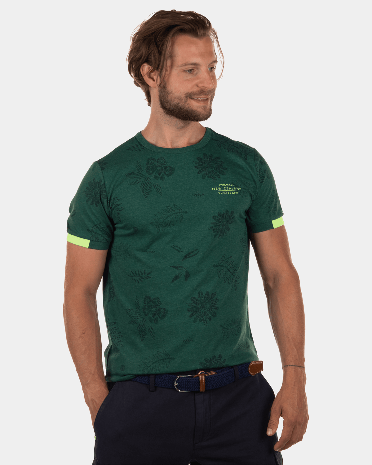 T-shirt Kokopunui avec imprimé - Lead Green