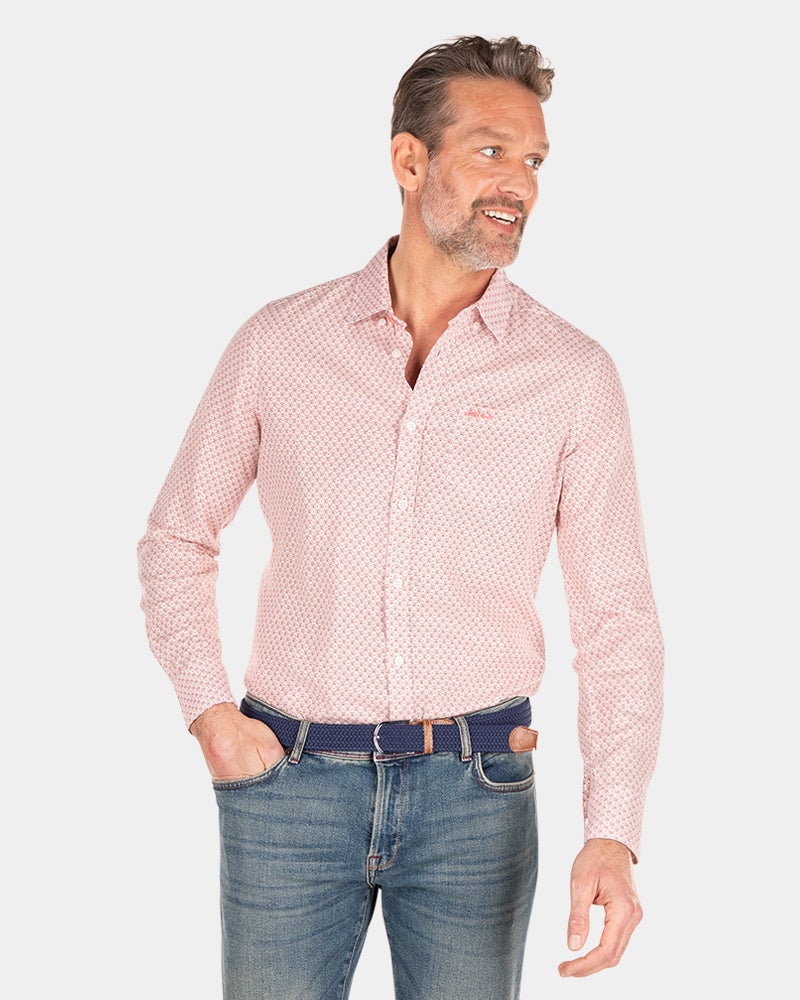 Camisa de lino con lunares. - Red Cider