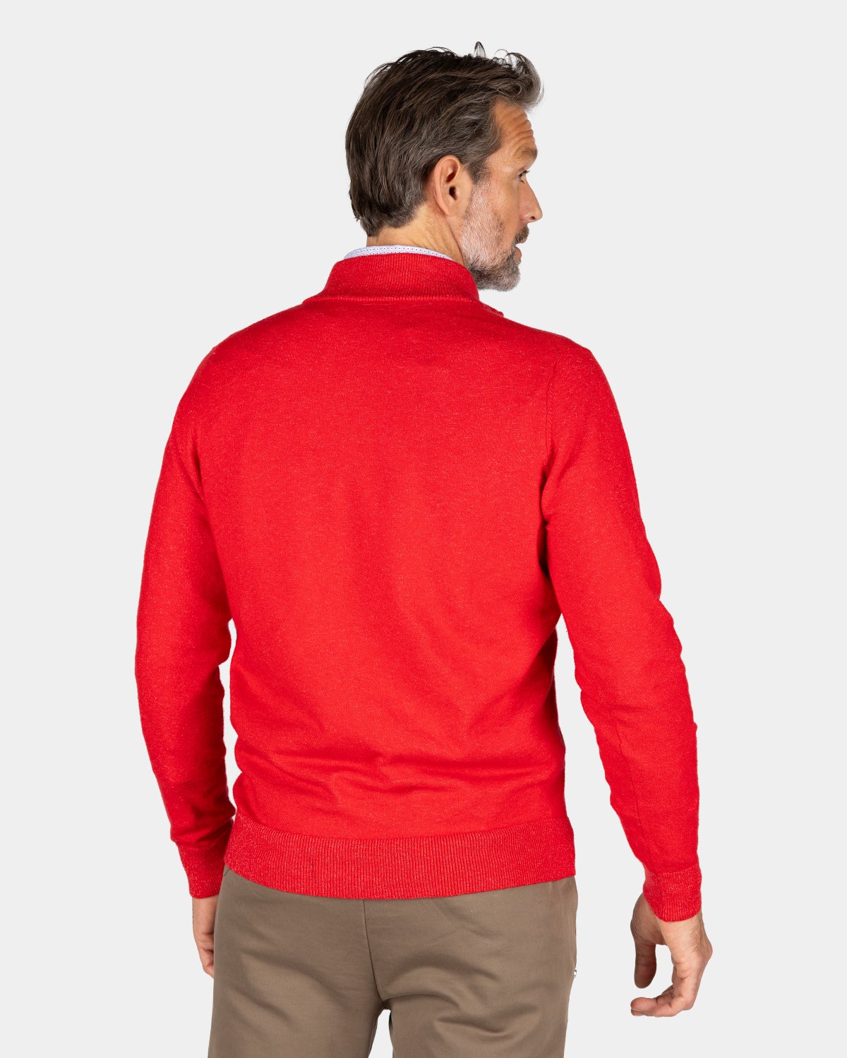 Pullover rouge avec élasthanne - Reef Red