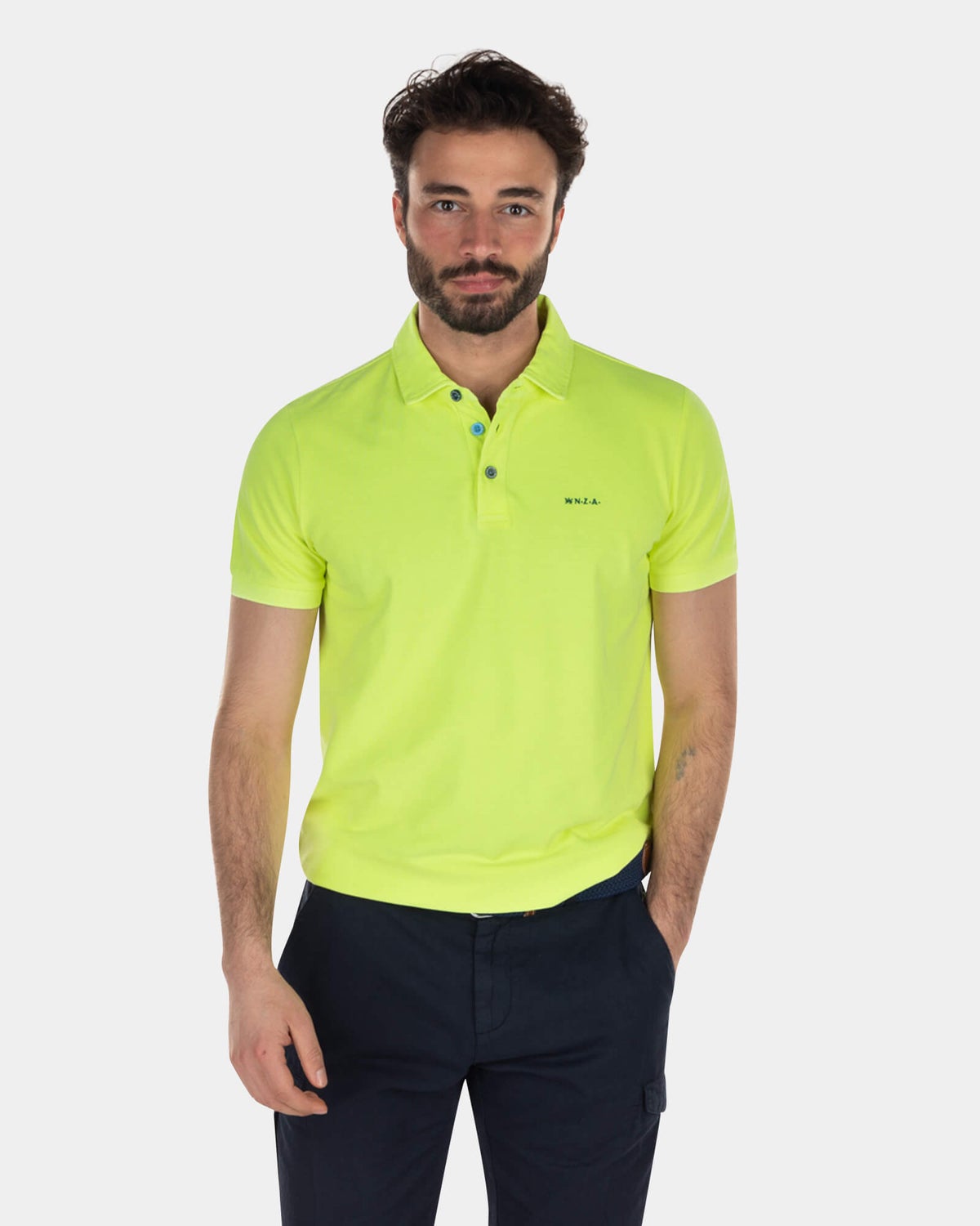 Baumwolle Basic-Poloshirt - High Summer Yellow