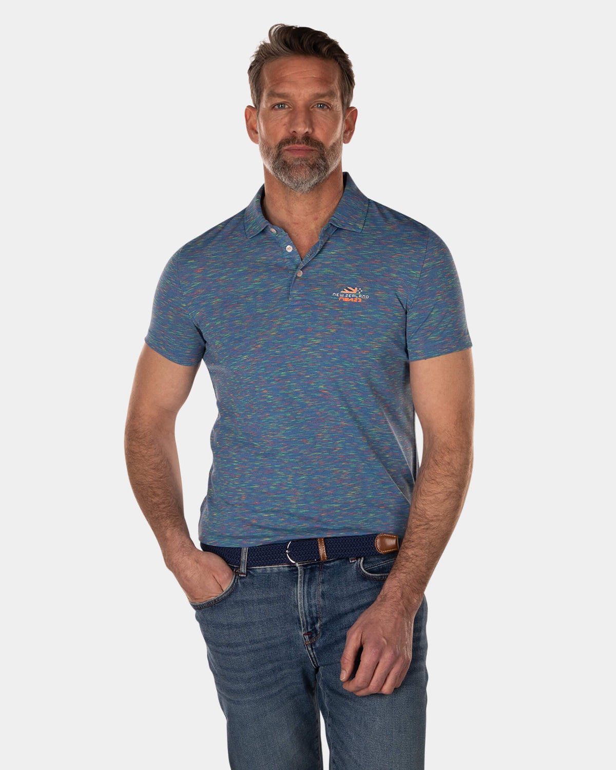 Polo polyester bleu cobalt - High Summer Cobalt