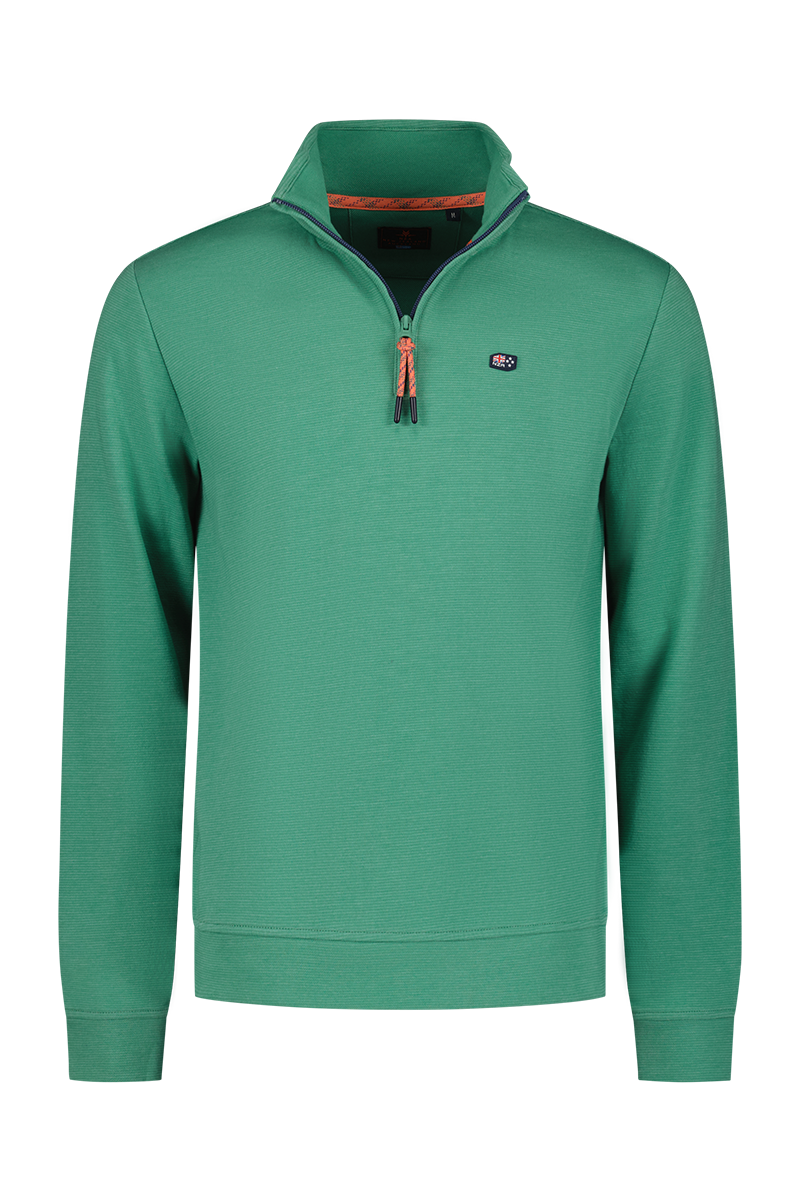 Fleecepullover mit Reißverschluss - Amazon Green