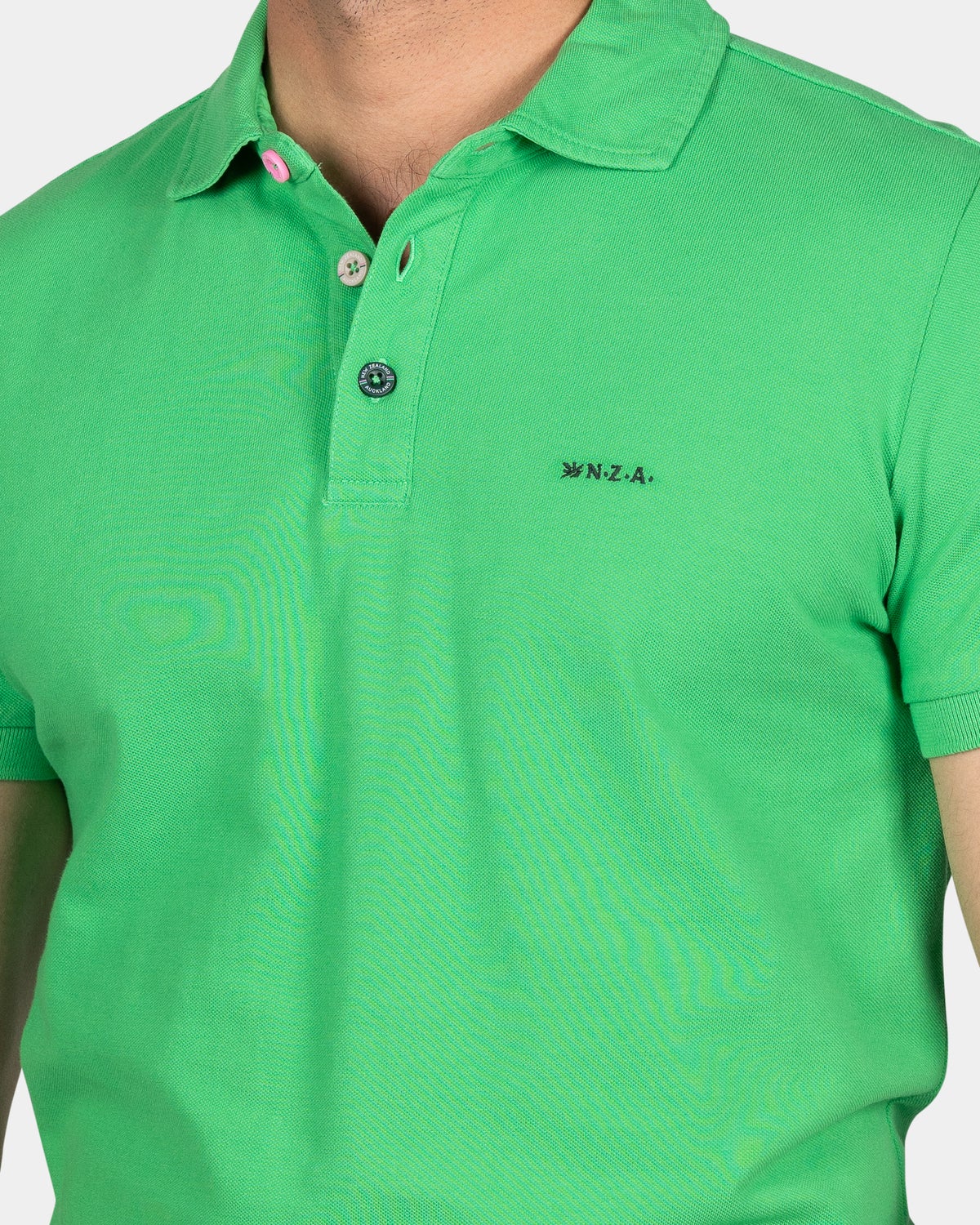 Polo uni en coton - Fresh  Green