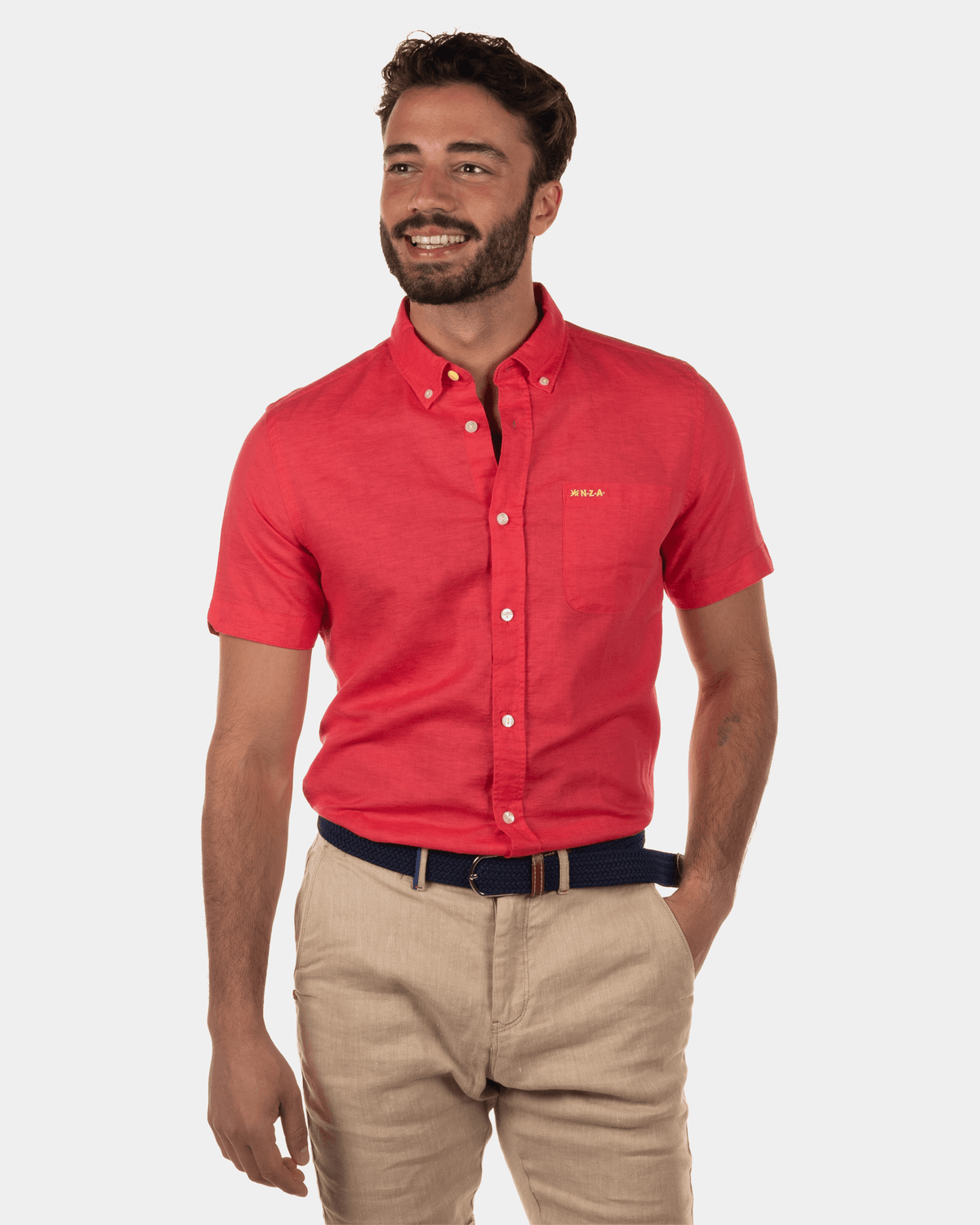 Chemise en lin Snells Beach - Flash Red