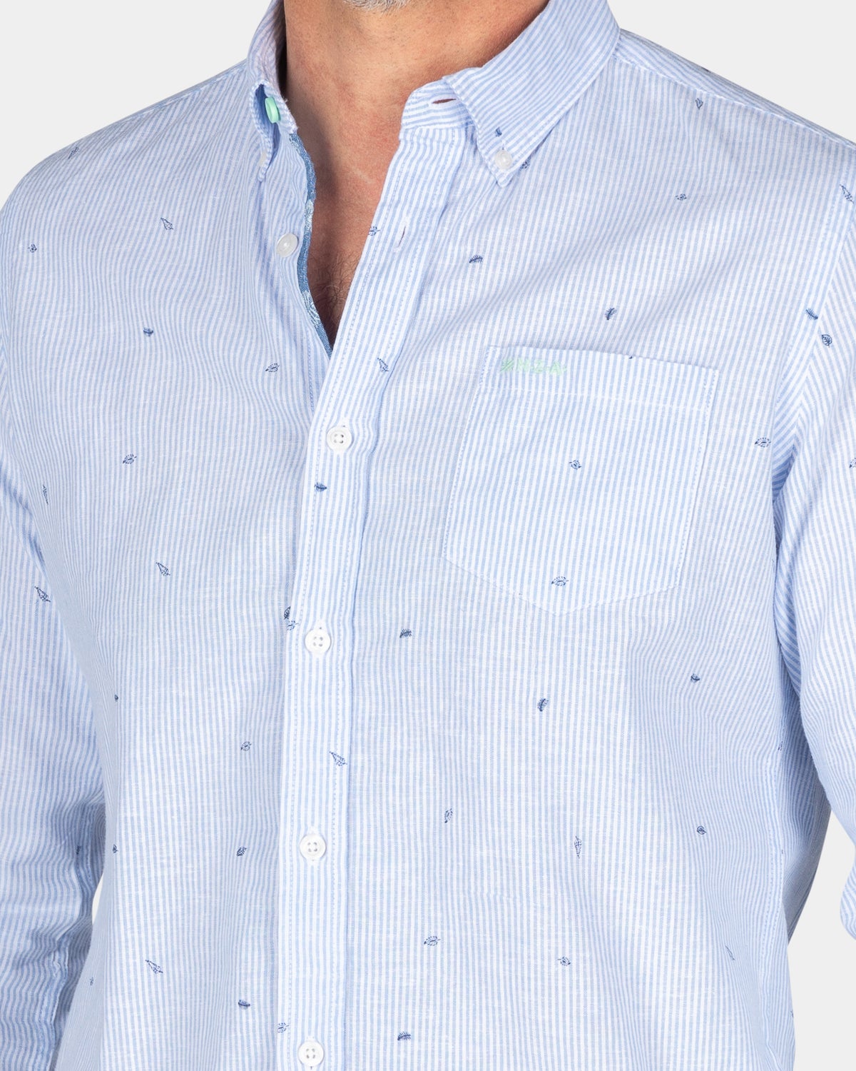 camisa de lino - Bed Blue