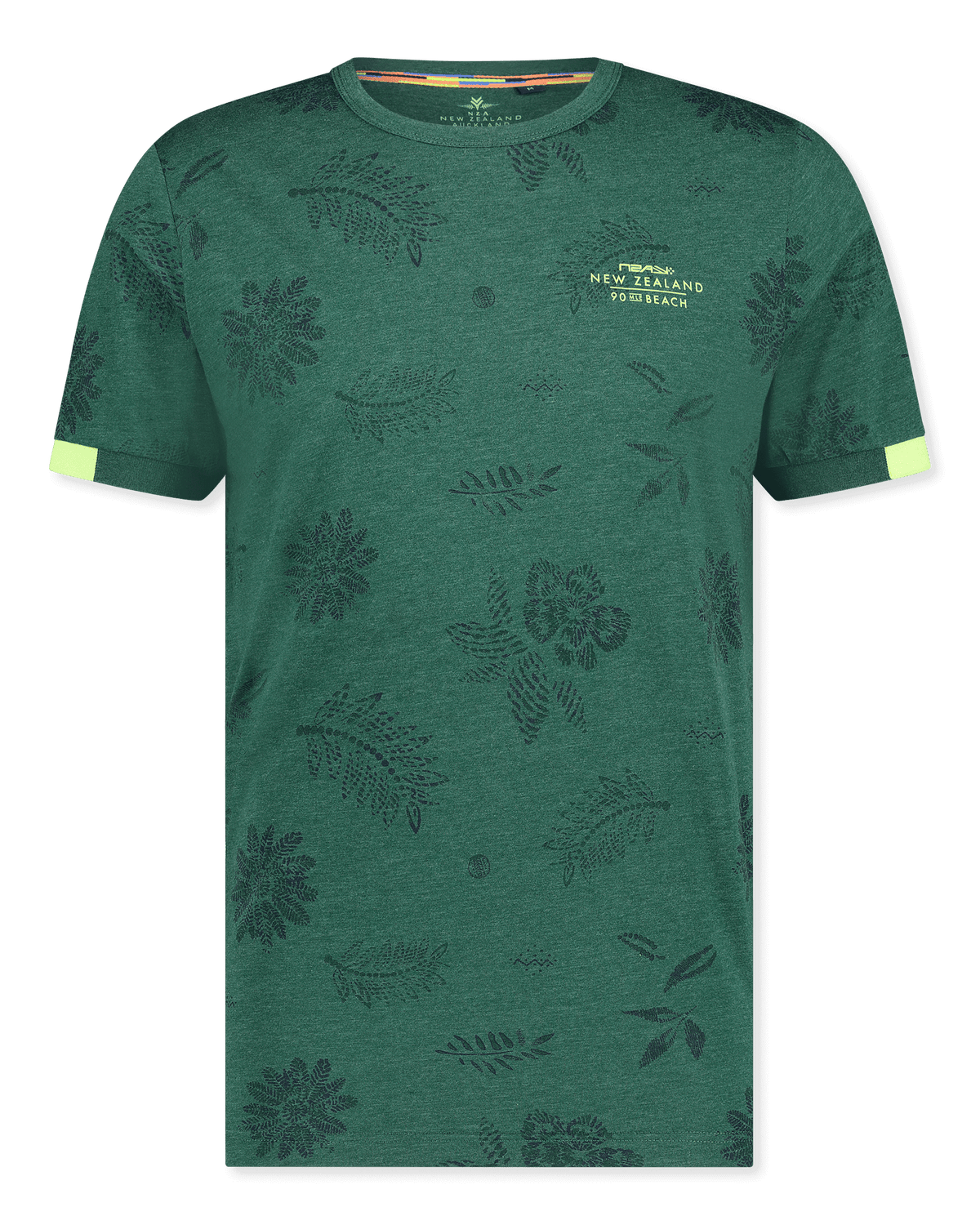 Kokopunui t-shirt met print - Lead Green