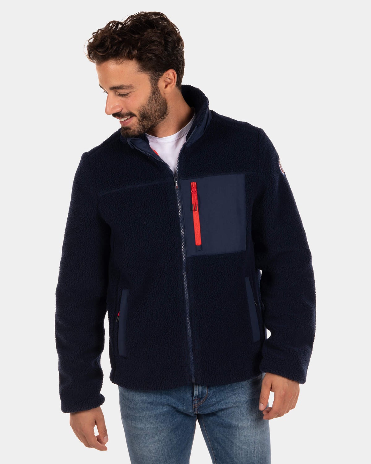 Cardigan molletonné Transit - Reef Navy