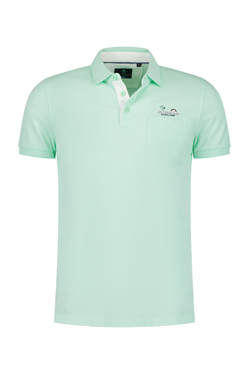 Light cotton polo - Teal Green