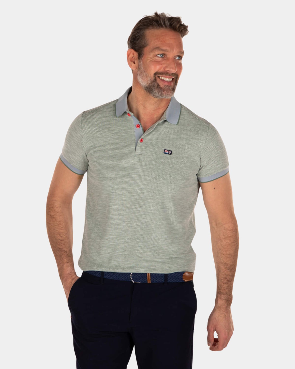 Einfarbiges Poloshirt aus Modal-Polyester - Active Army