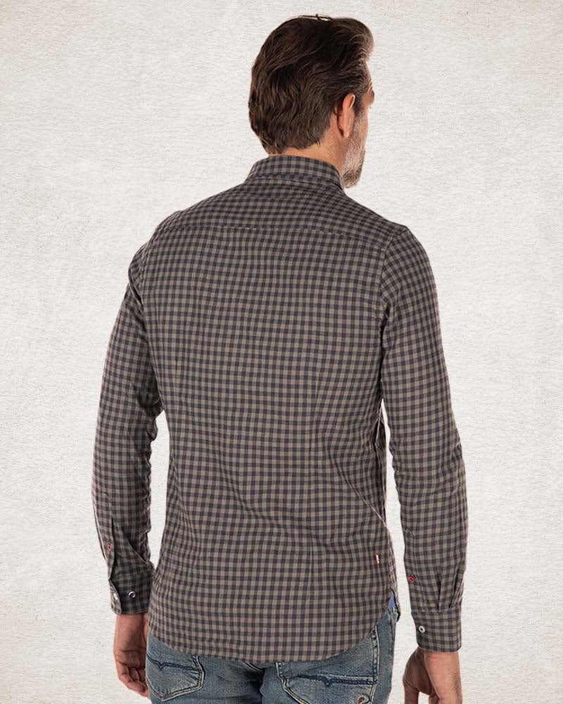 Geruit katoenen flannel overhemd - Army Ground