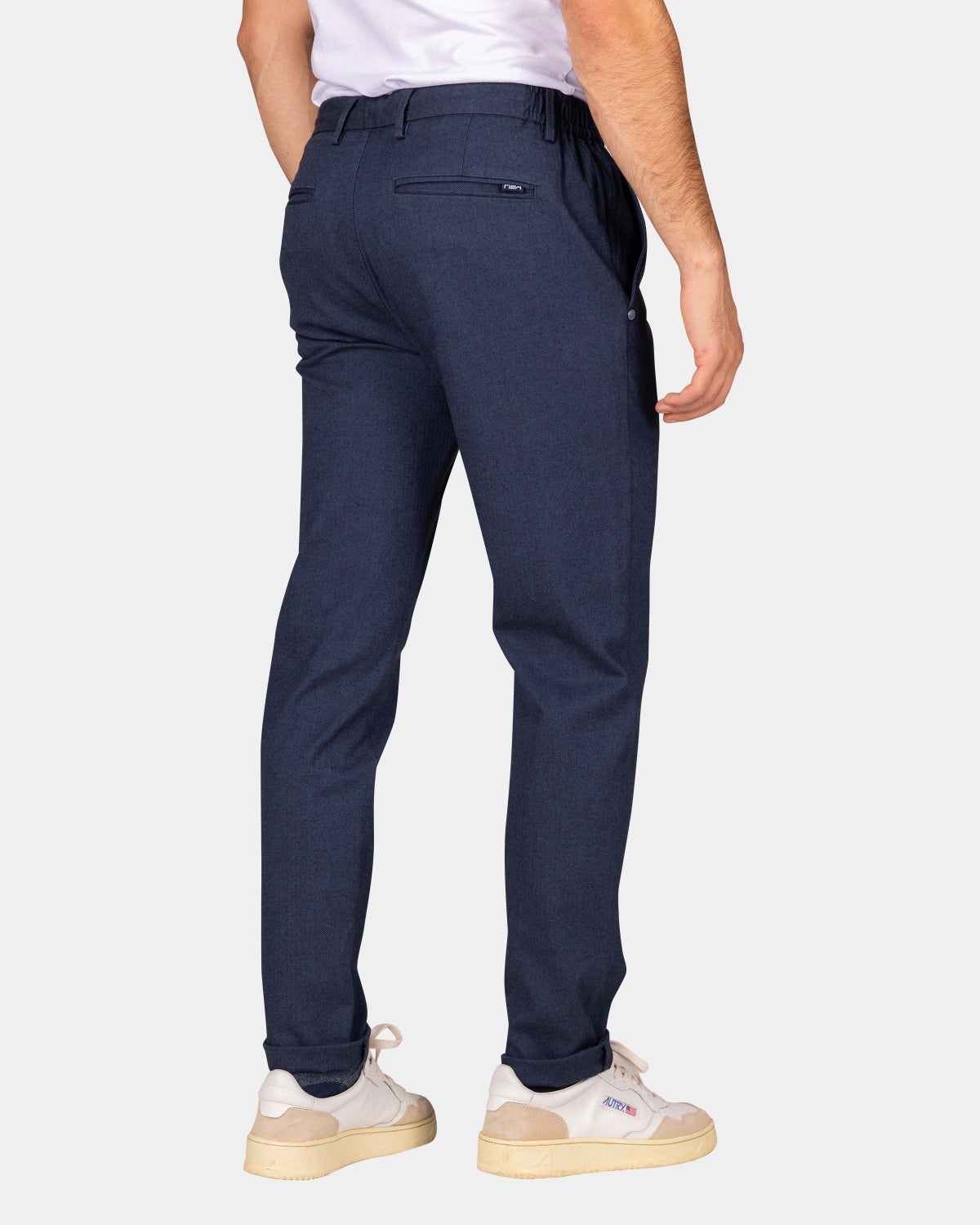 Donkerblauwe wol look broek - Autumn Navy