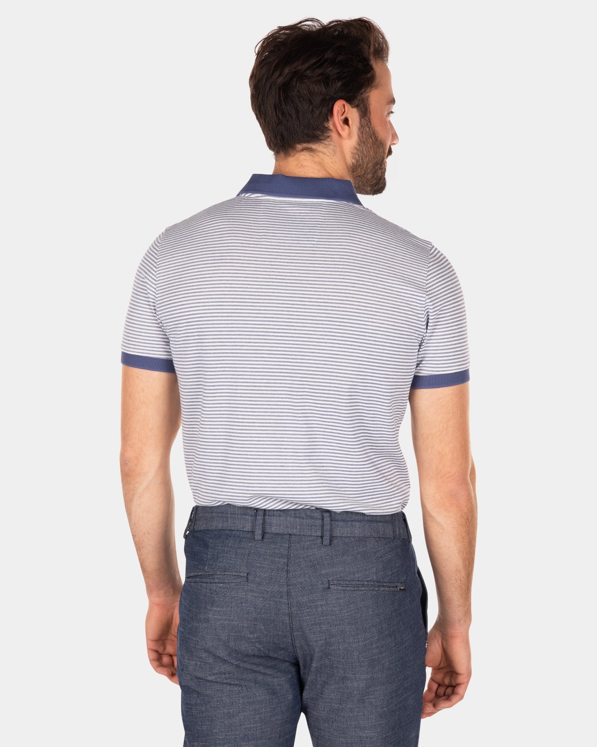 Stretch-Polo mit kurzen Ärmeln - Dusk Navy