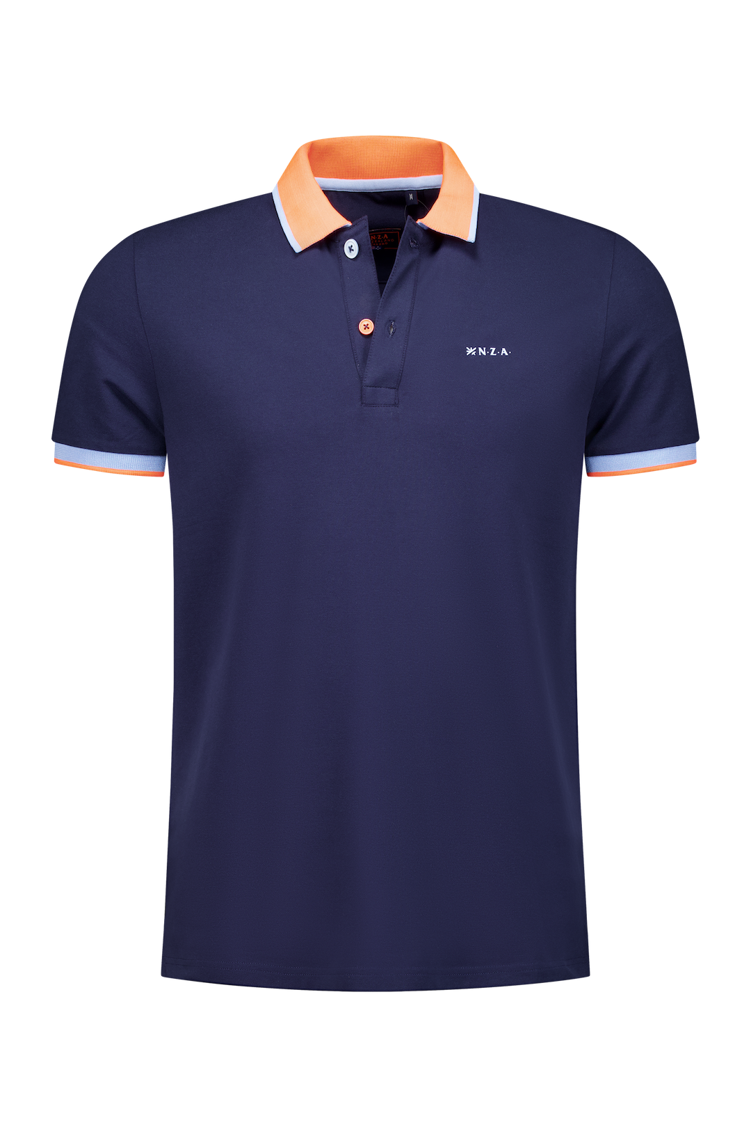 Polo uni avec col accent colorﾎ - Ocean Navy