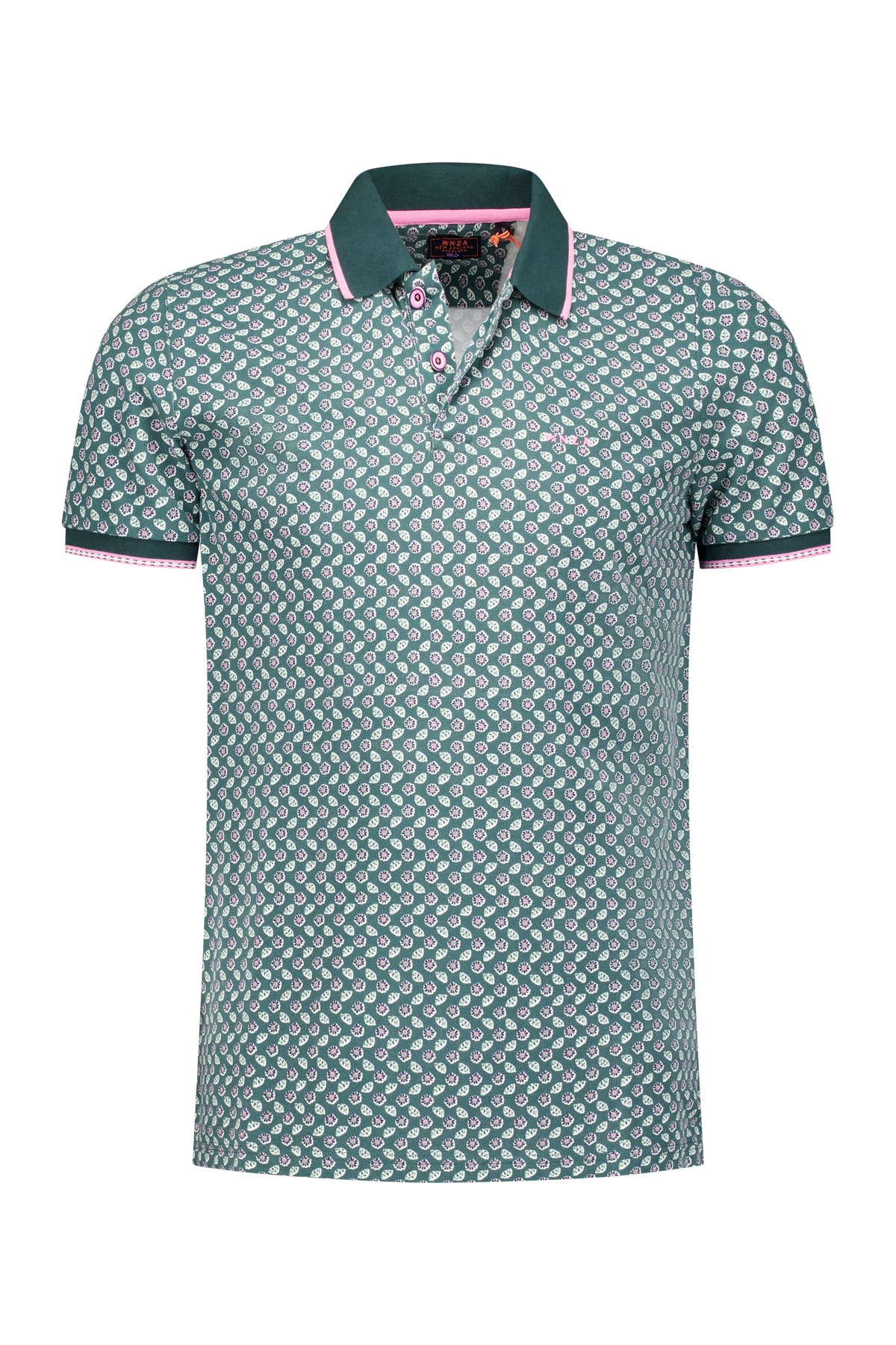 Polo verde con estampado grﾇfico - Classic Green