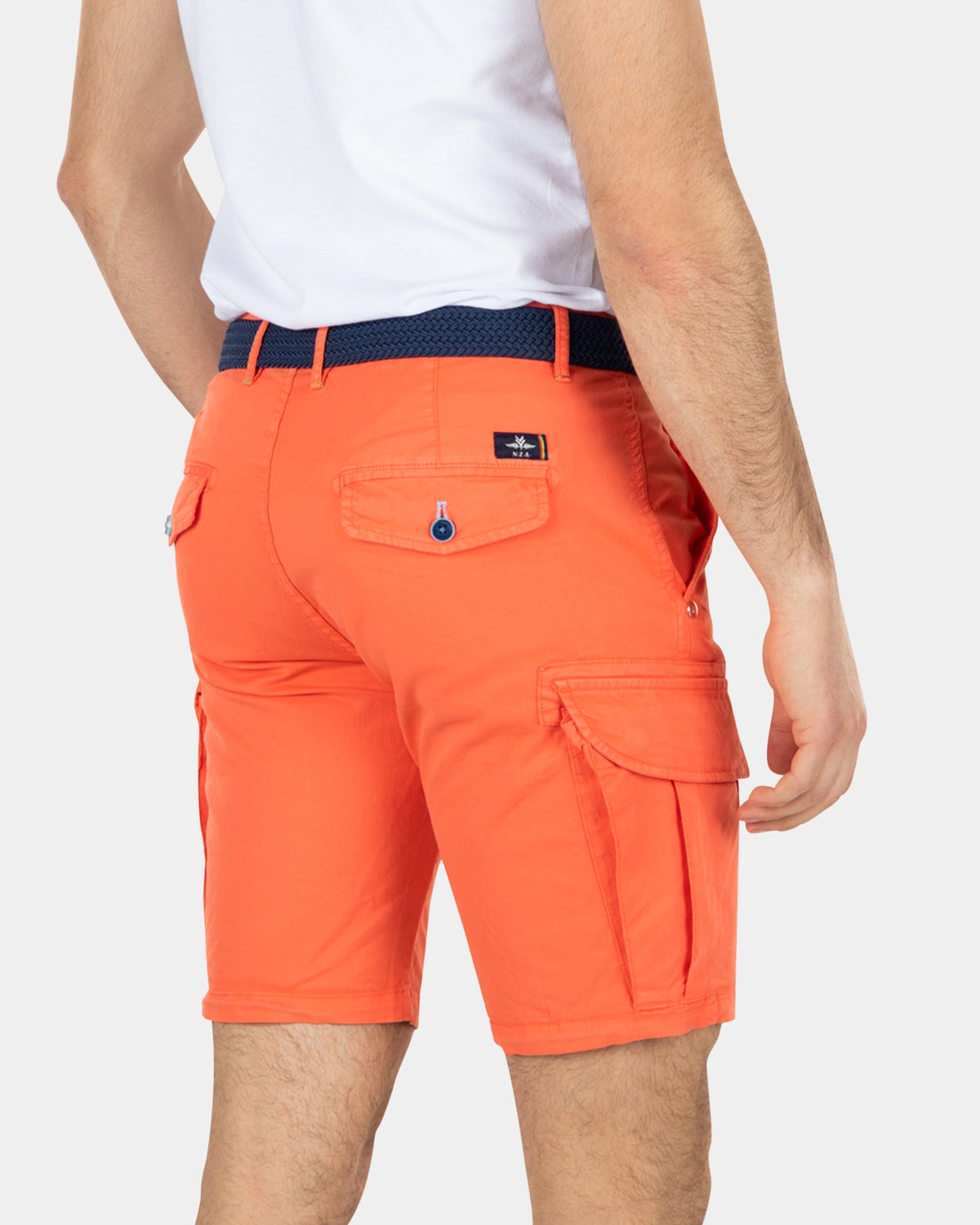 Shorts cargo de algodón elástico - Burned Orange