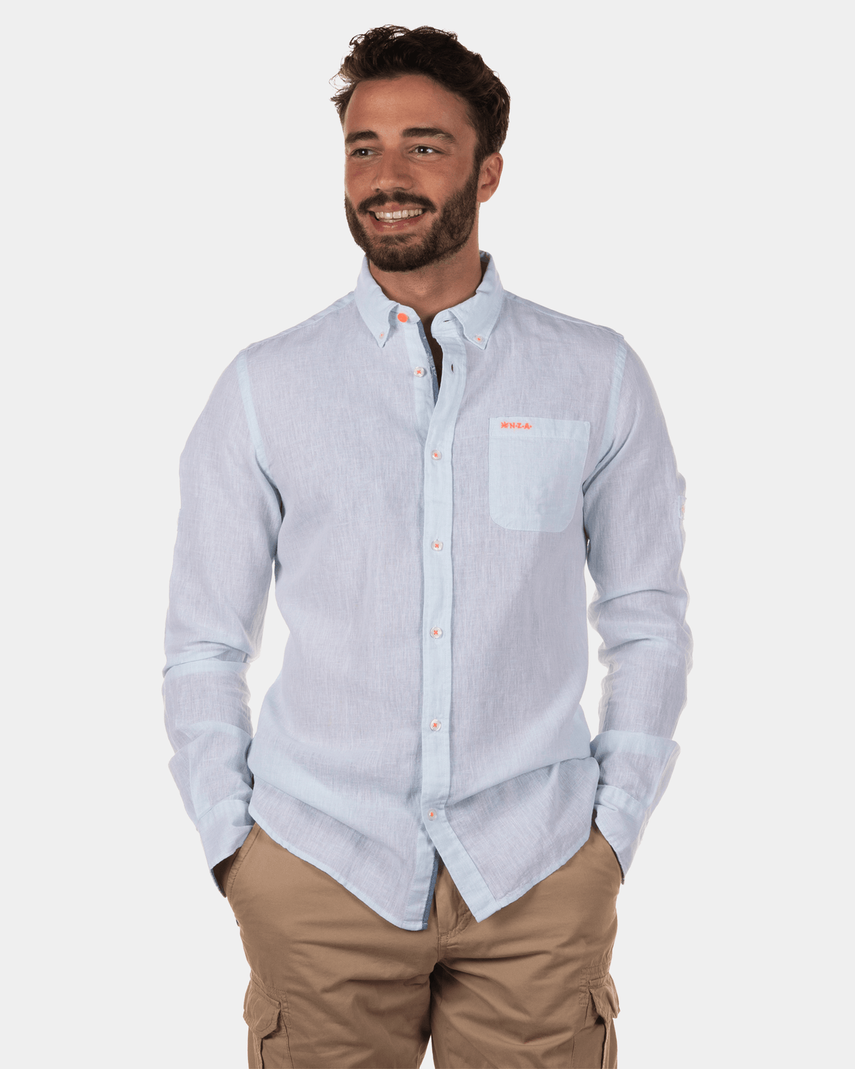 Chemise en lin Hotoananga - Lagune Blue