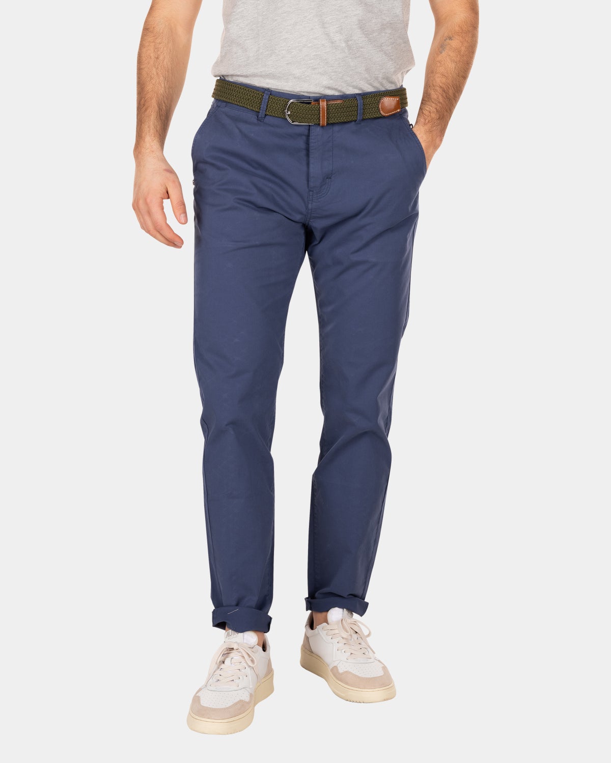 Baumwoll-Chino mit Stretch - Dusk Navy