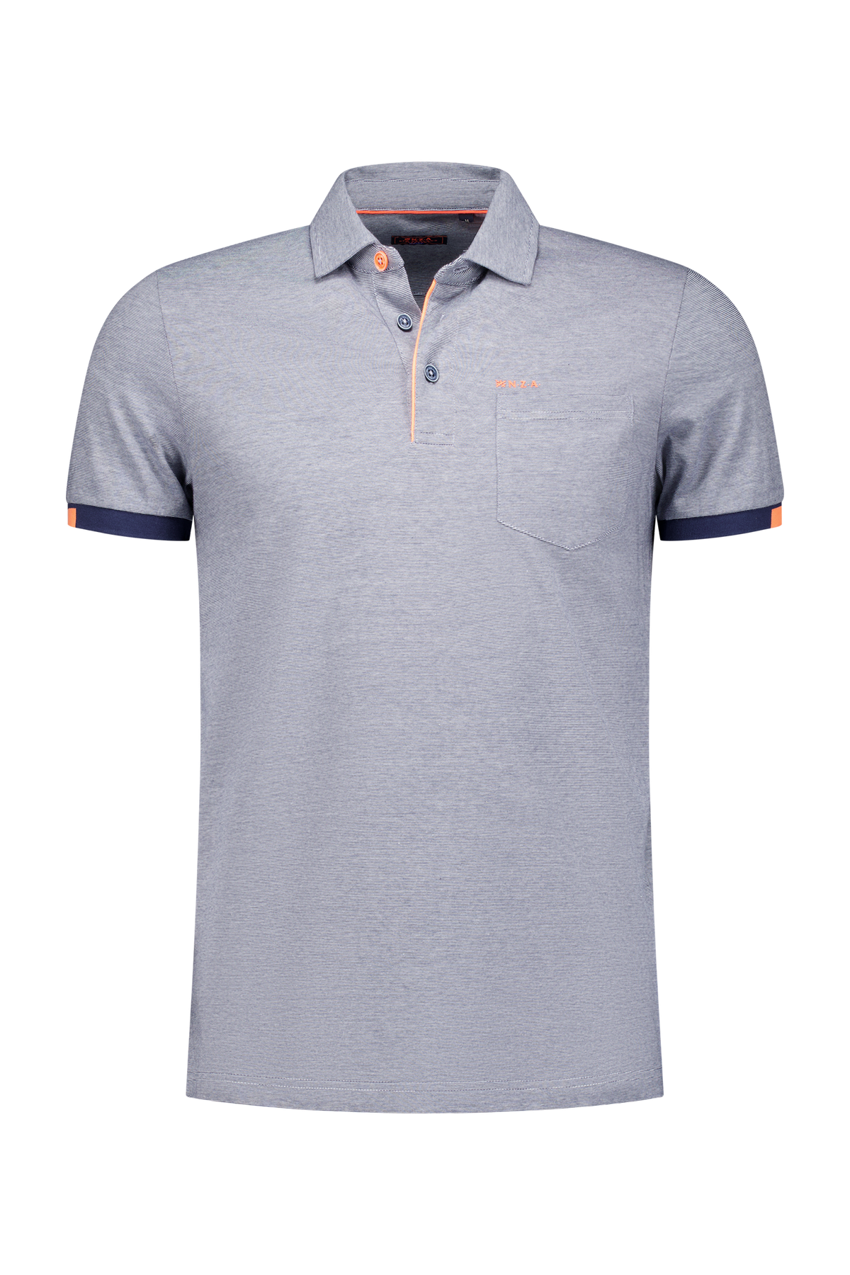 Plain cotton jersey polo - Ocean Navy