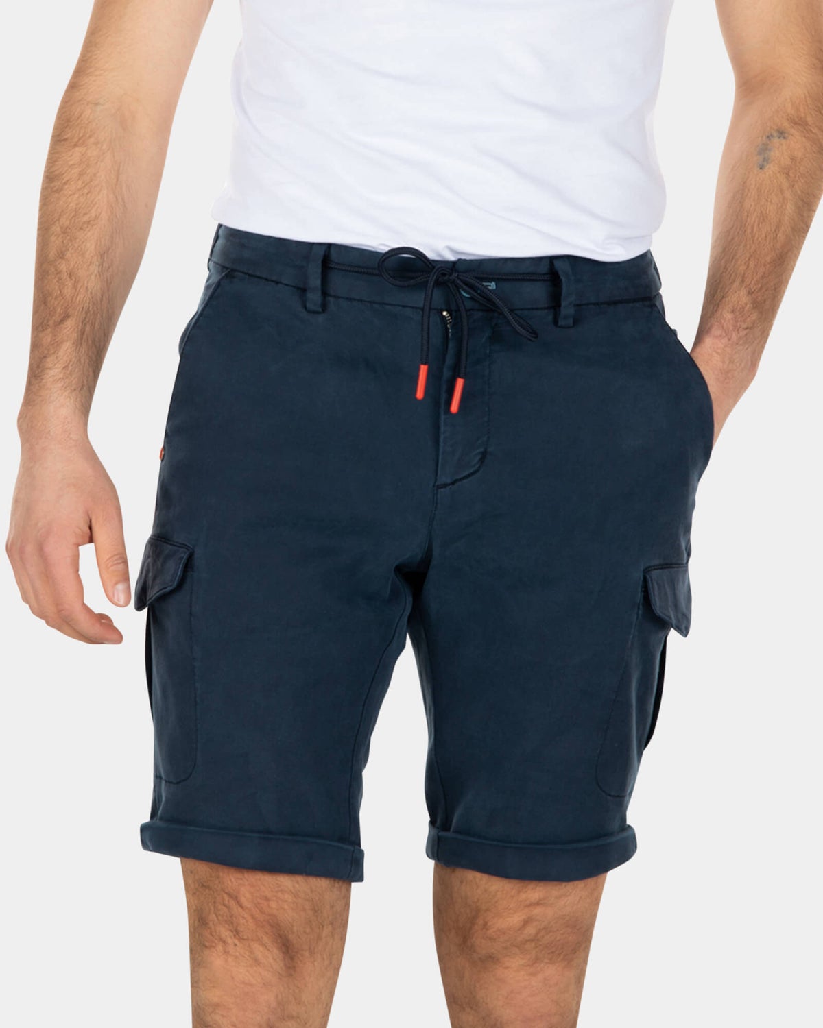 Cargo-Shorts aus Lyocell-Baumwolle - Key Navy