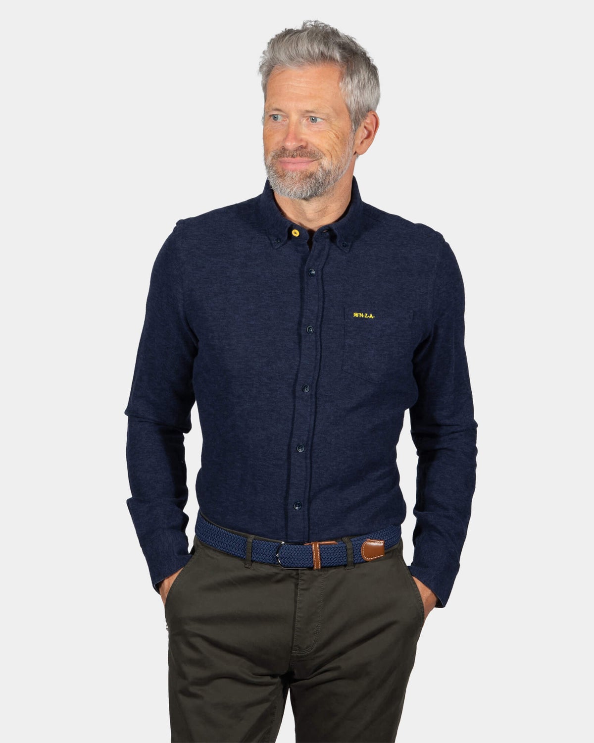 Chemise en coton indigo Oterei - Ink Navy