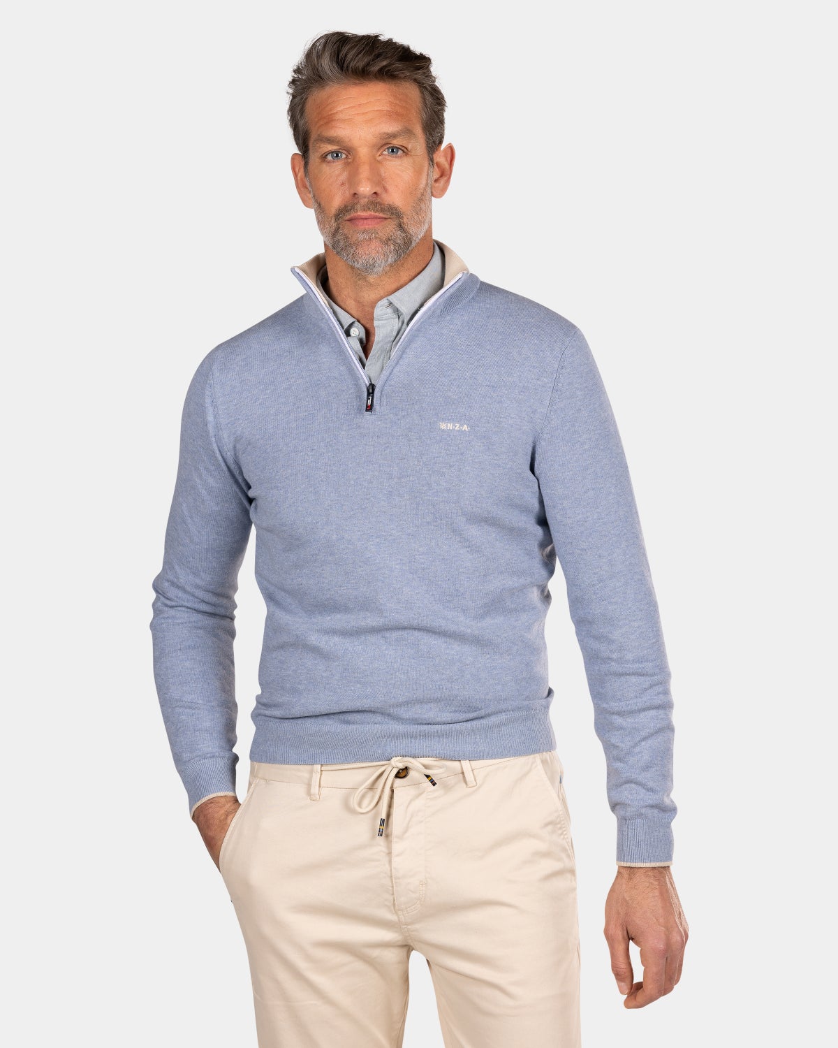 Blue half zip pullover - Phantom Blue