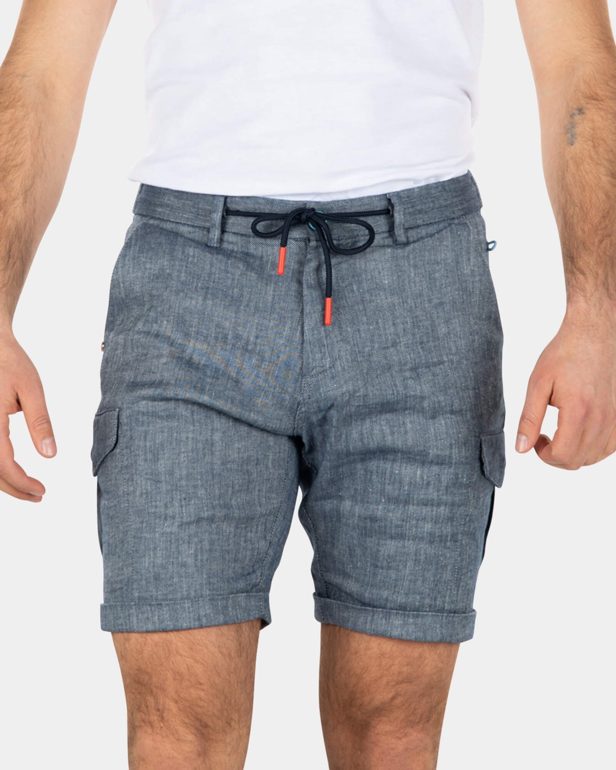 Shorts cargo de algodón - Key Navy