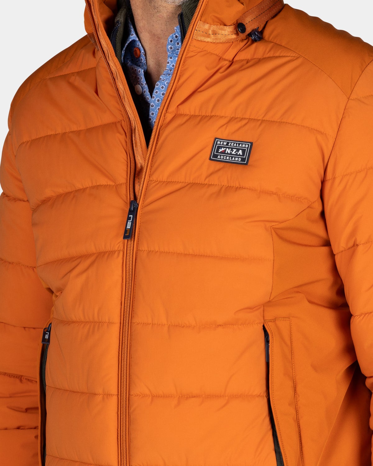 Orange padded jacket - Almond Orange