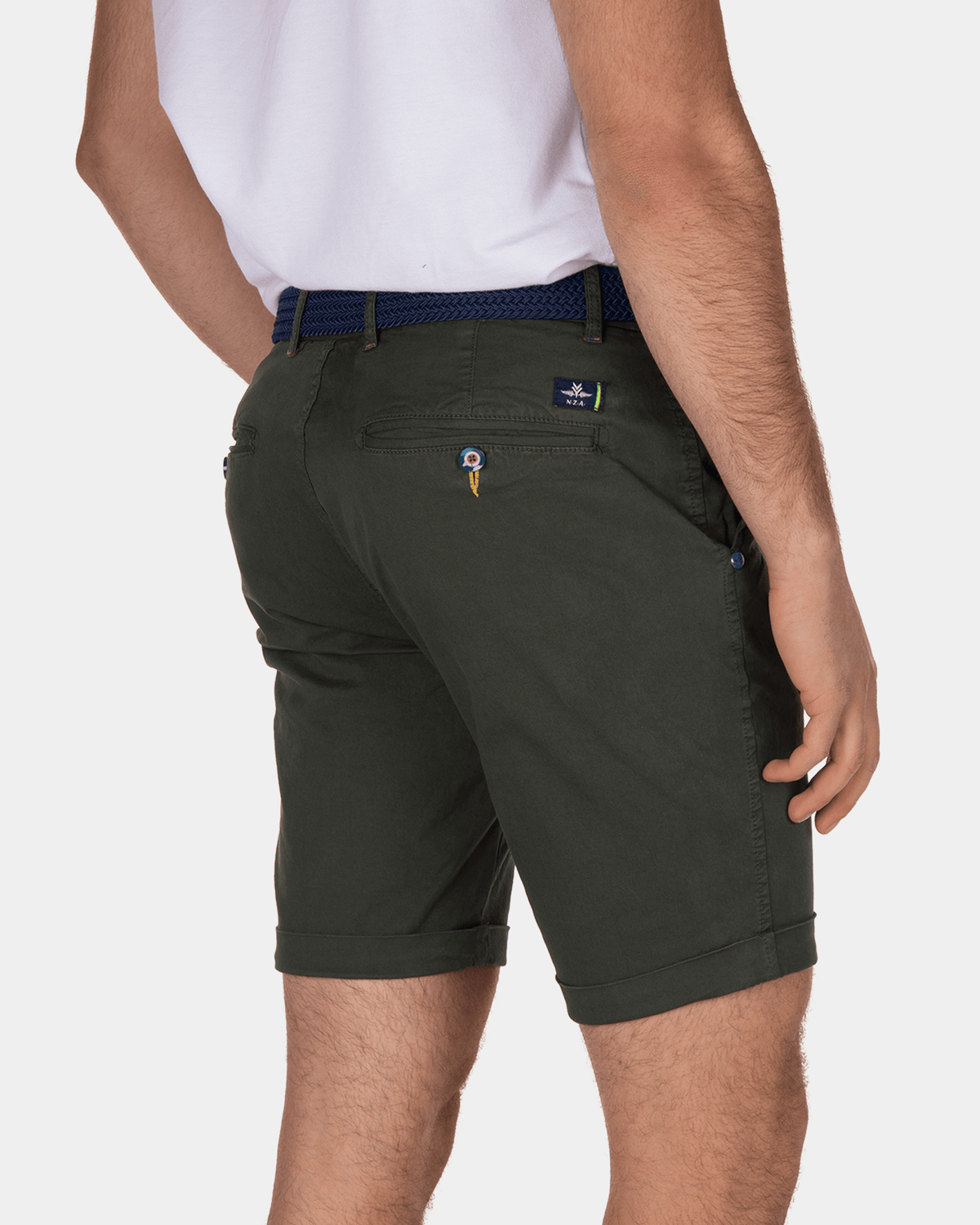 Kurze Stretch-Chinos von Whale Bay - Duck Green