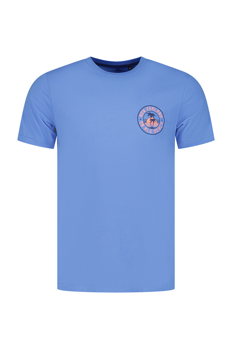 T-shirt col rond - Bed Blue