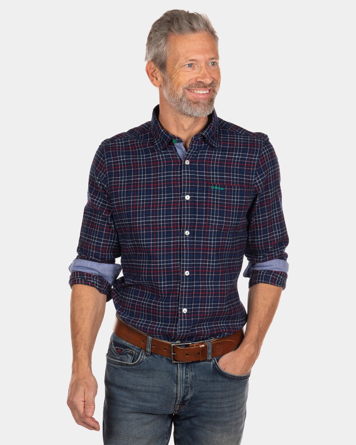 Chemise à carreaux en flanelle Sphinx - Steady Navy