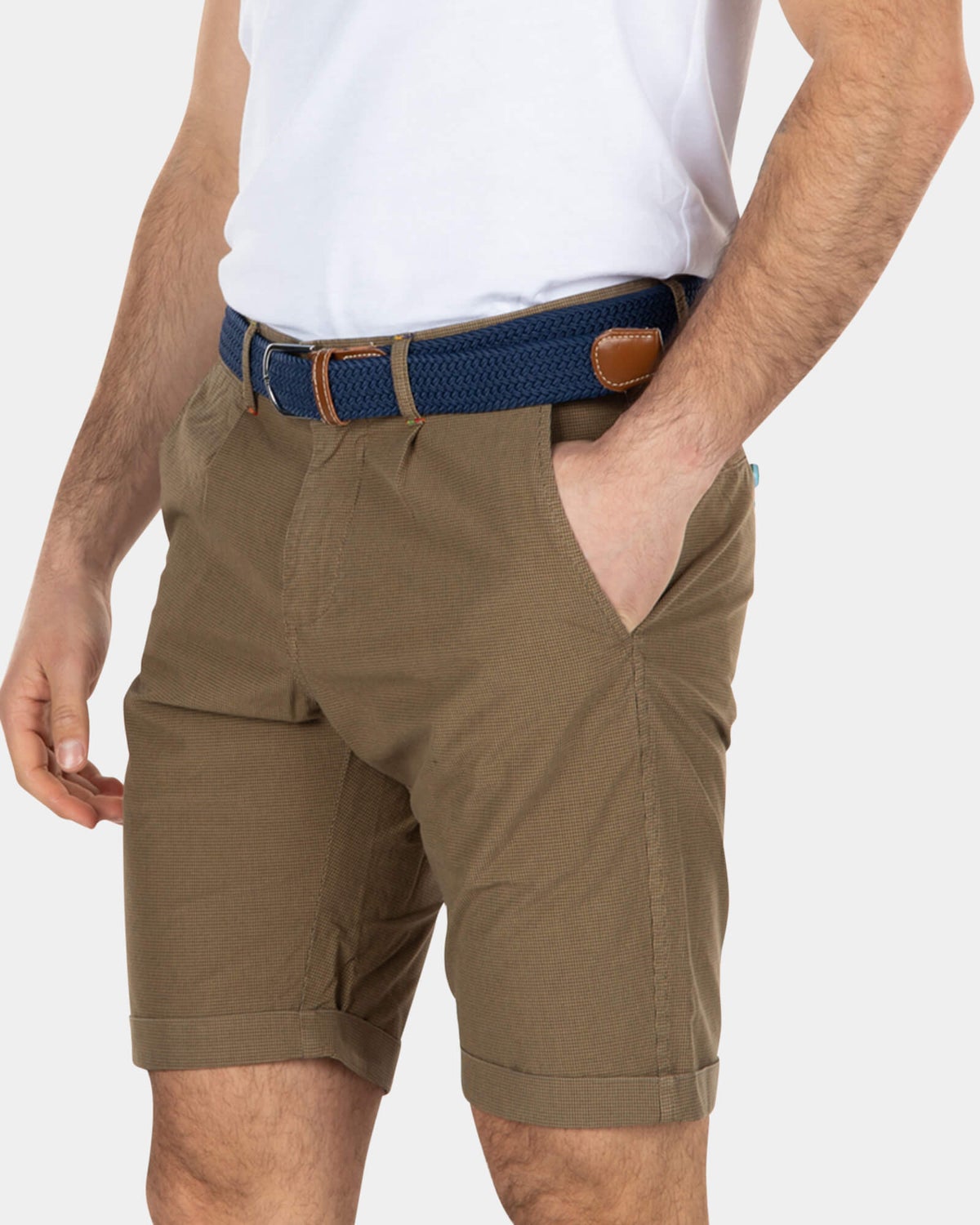 Shorts chinos de algodón - Tobacco Brown