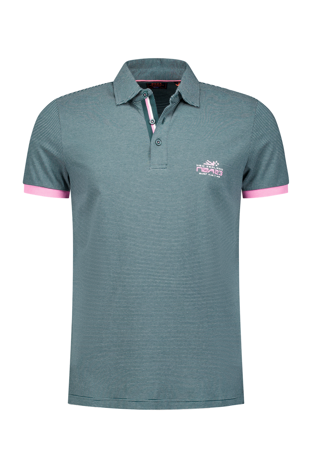 Green poloshirt with pink accents - Classic Green