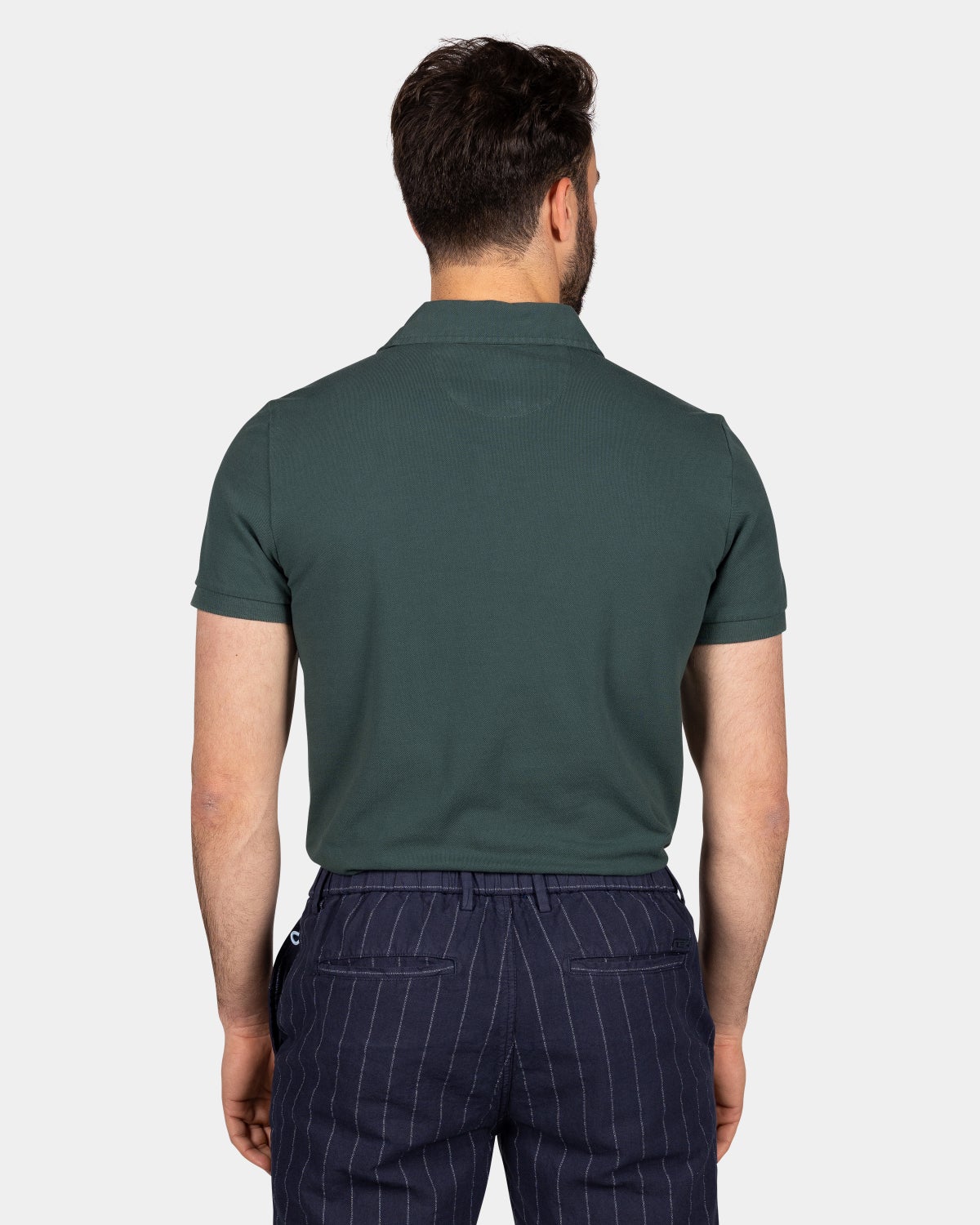 Polo uni en coton - Classic Green