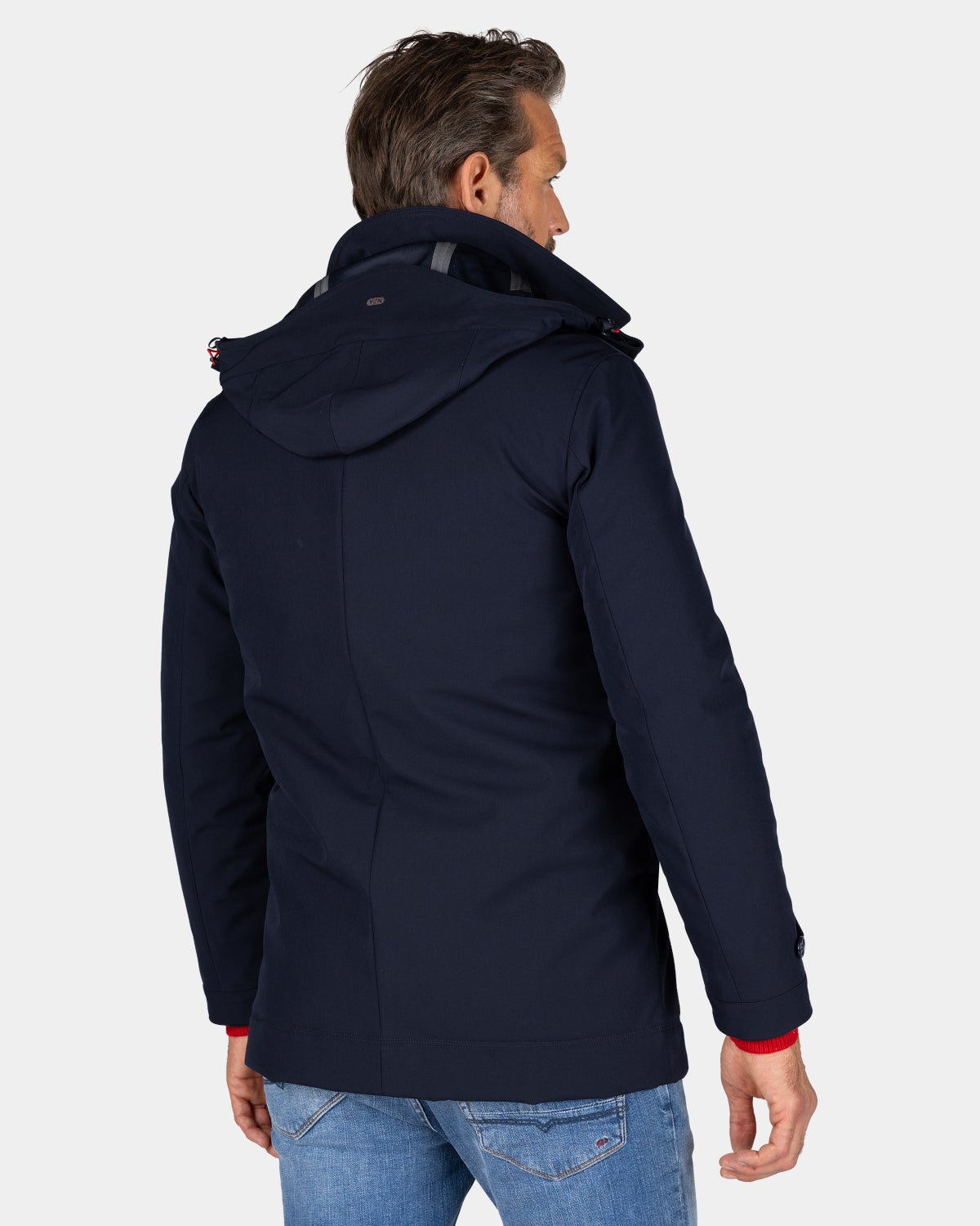 Donkerblauwe parka met capuchon - Winter Navy