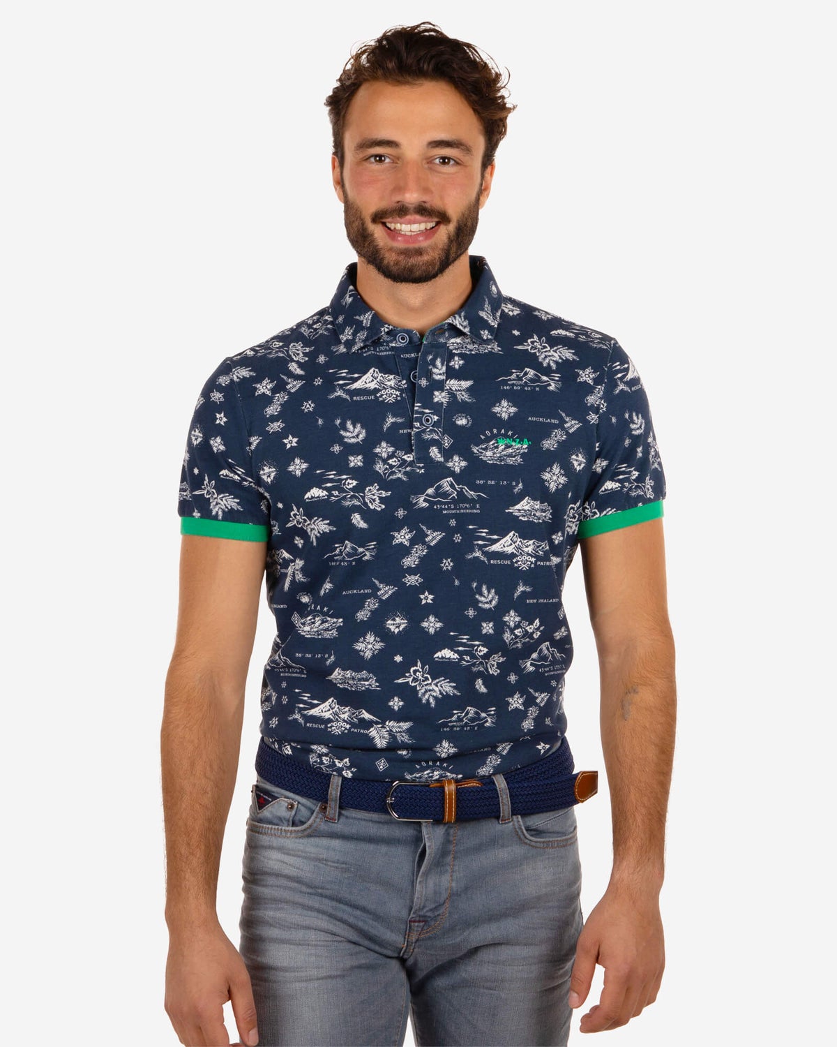 Polo con estampado Otto - Reef Navy