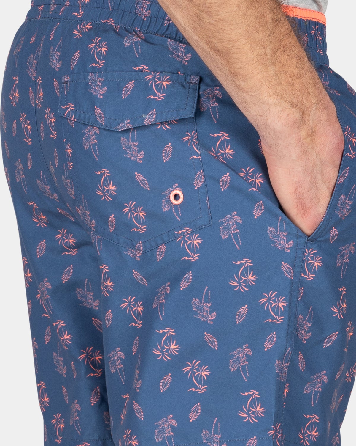 Zwembroek met print - Dusk Navy