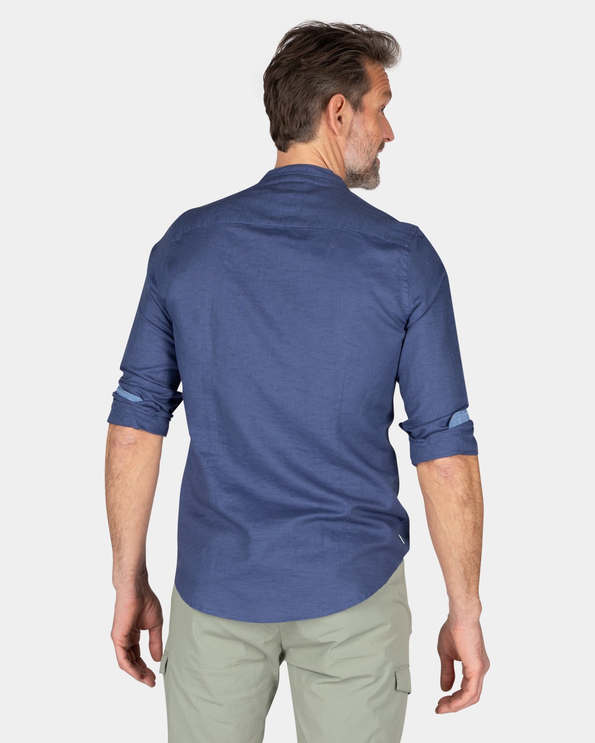 Camisa lisa sin cuello - Dusk Navy