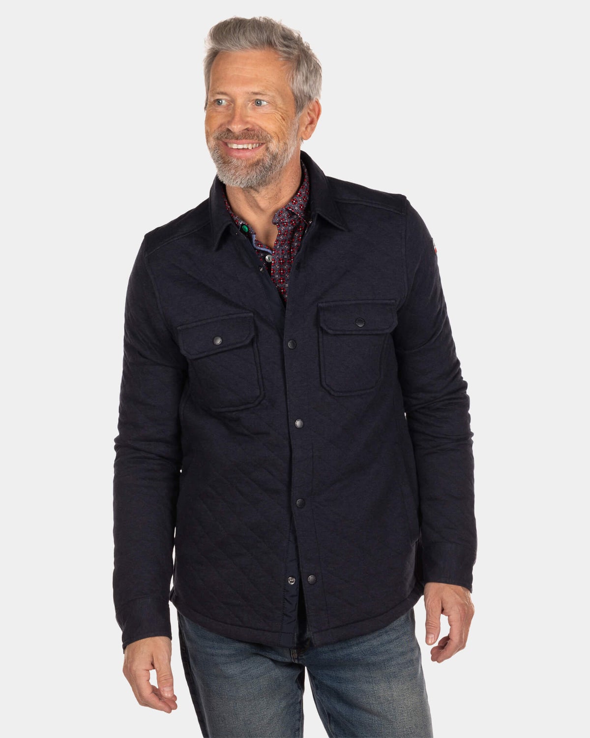 Gewatteerd overshirt Laurentapuo - Steady Navy