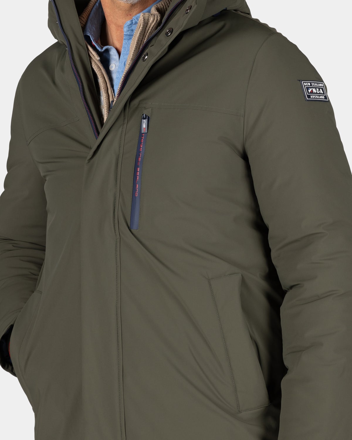 Parka vert foncé avec col montant - Gravel Green