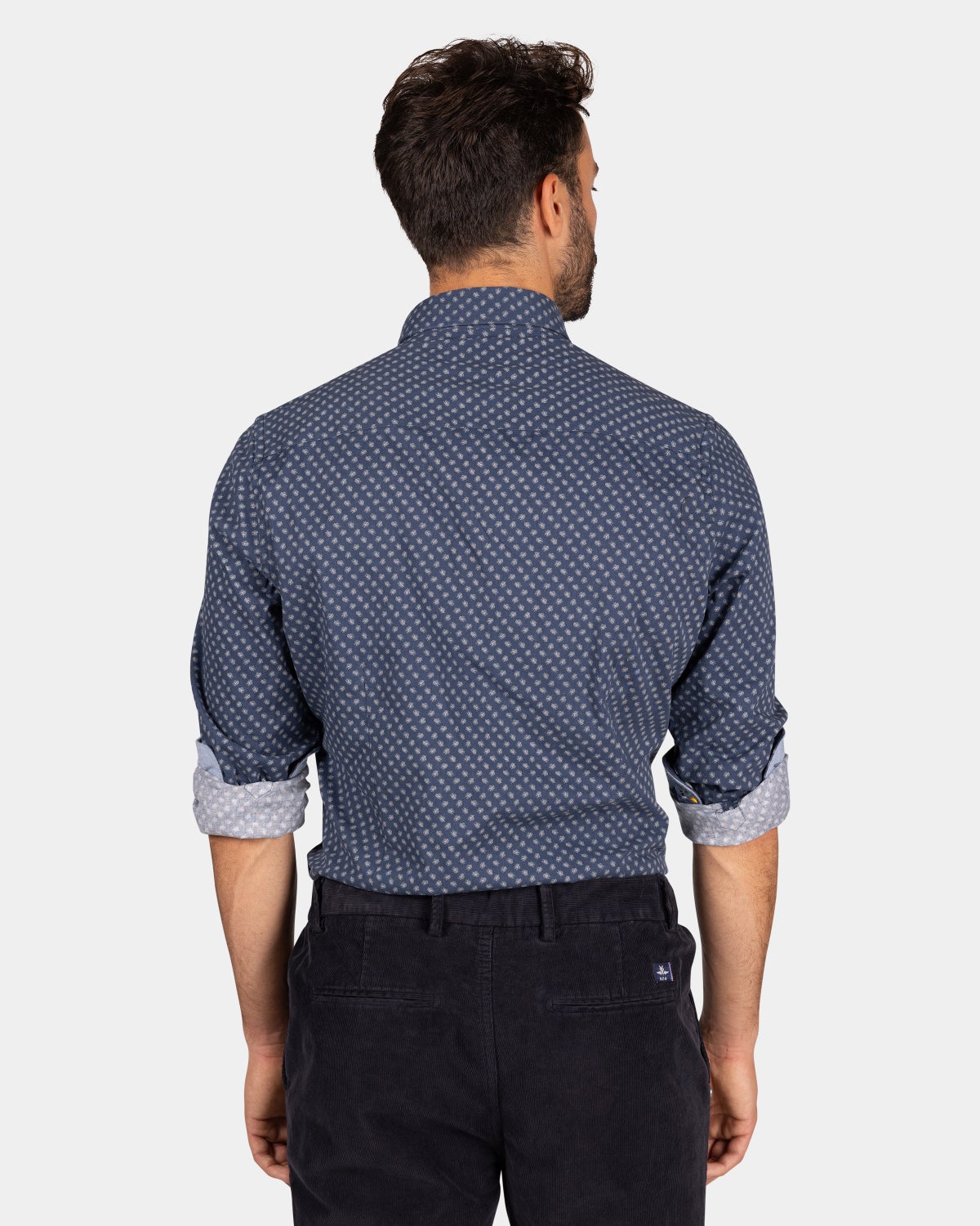 Camisa azul oscura con puntos blancos - Tin Blue