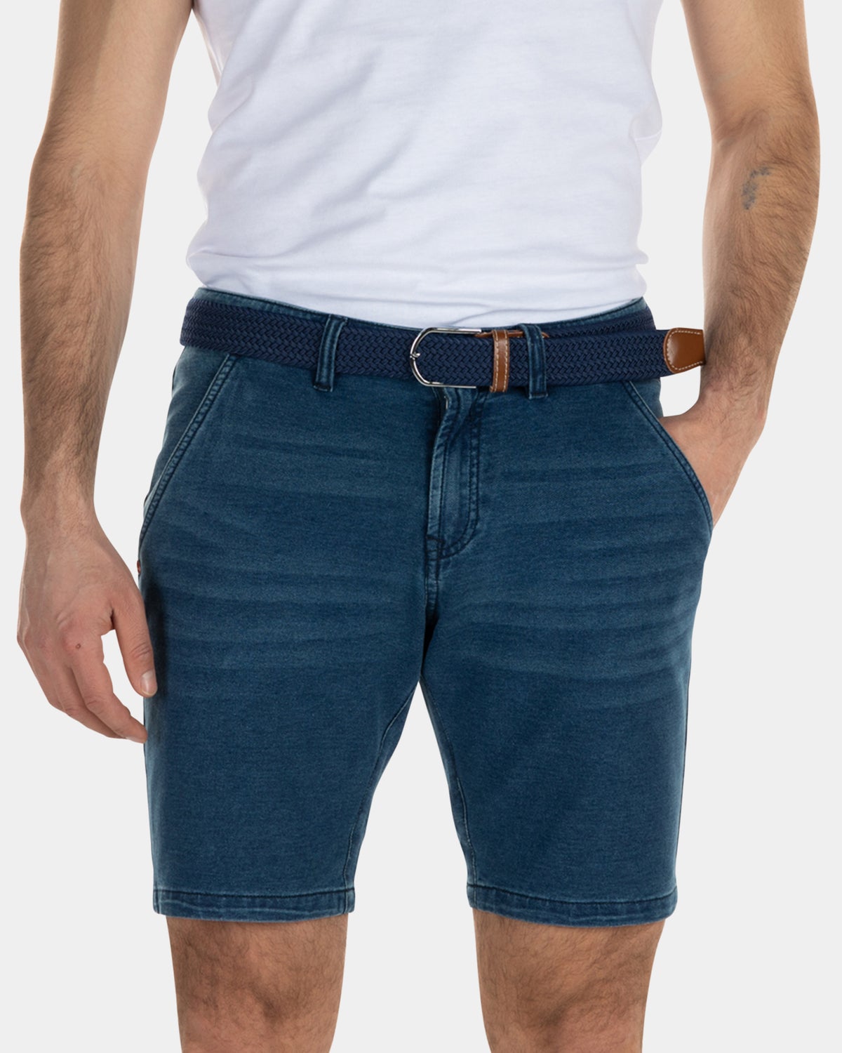 Denim-Stretch-Shorts