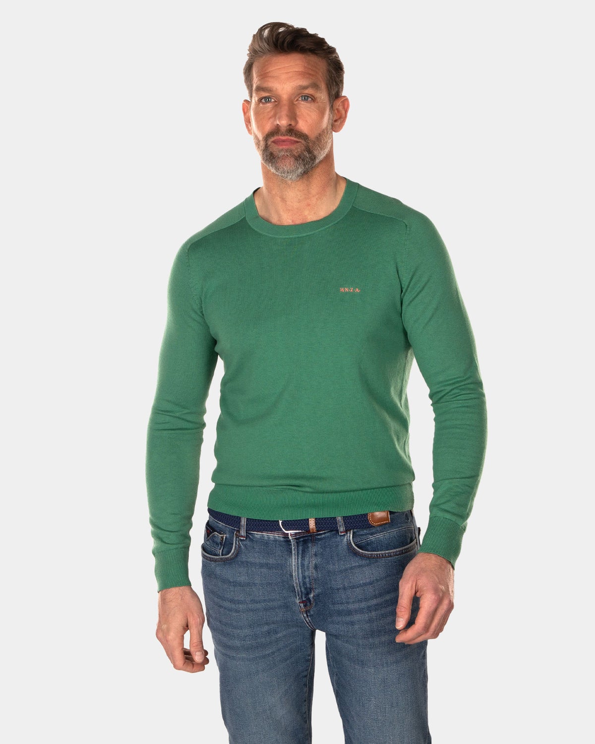 Pull col rond - Amazon Green