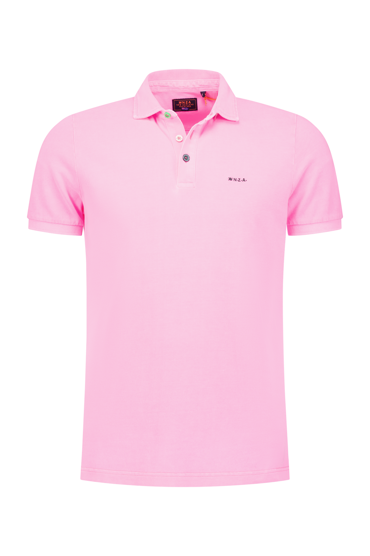 Katoenen effen polo  - Bright Pink