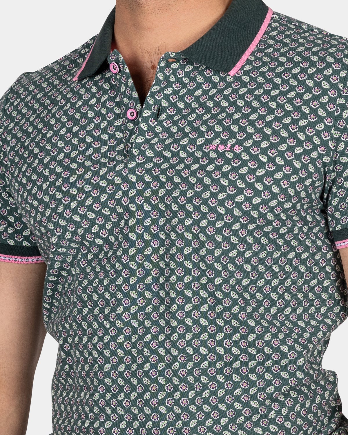 Groene polo met grafische print - Classic Green