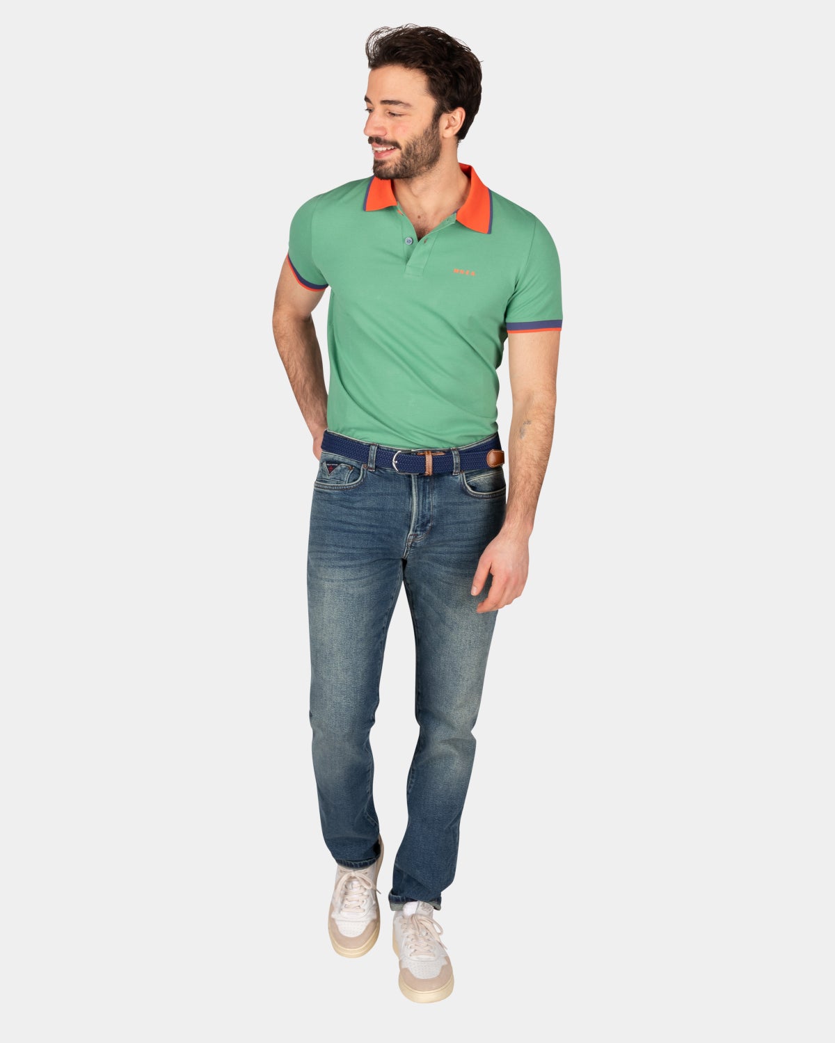 Polo deportivo liso - Amazon Green