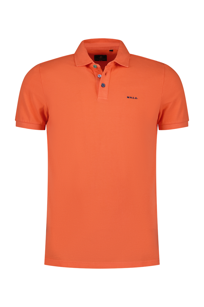 Schlichtes Poloshirt aus Baumwolle - Golden Orange