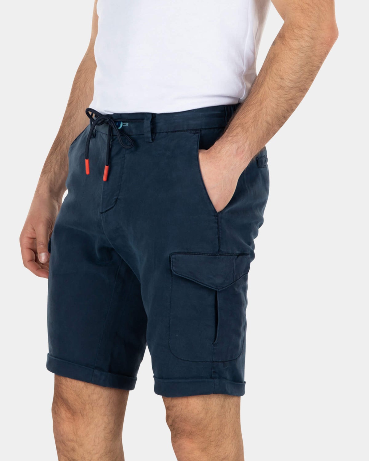 Cargo-Shorts aus Lyocell-Baumwolle - Key Navy