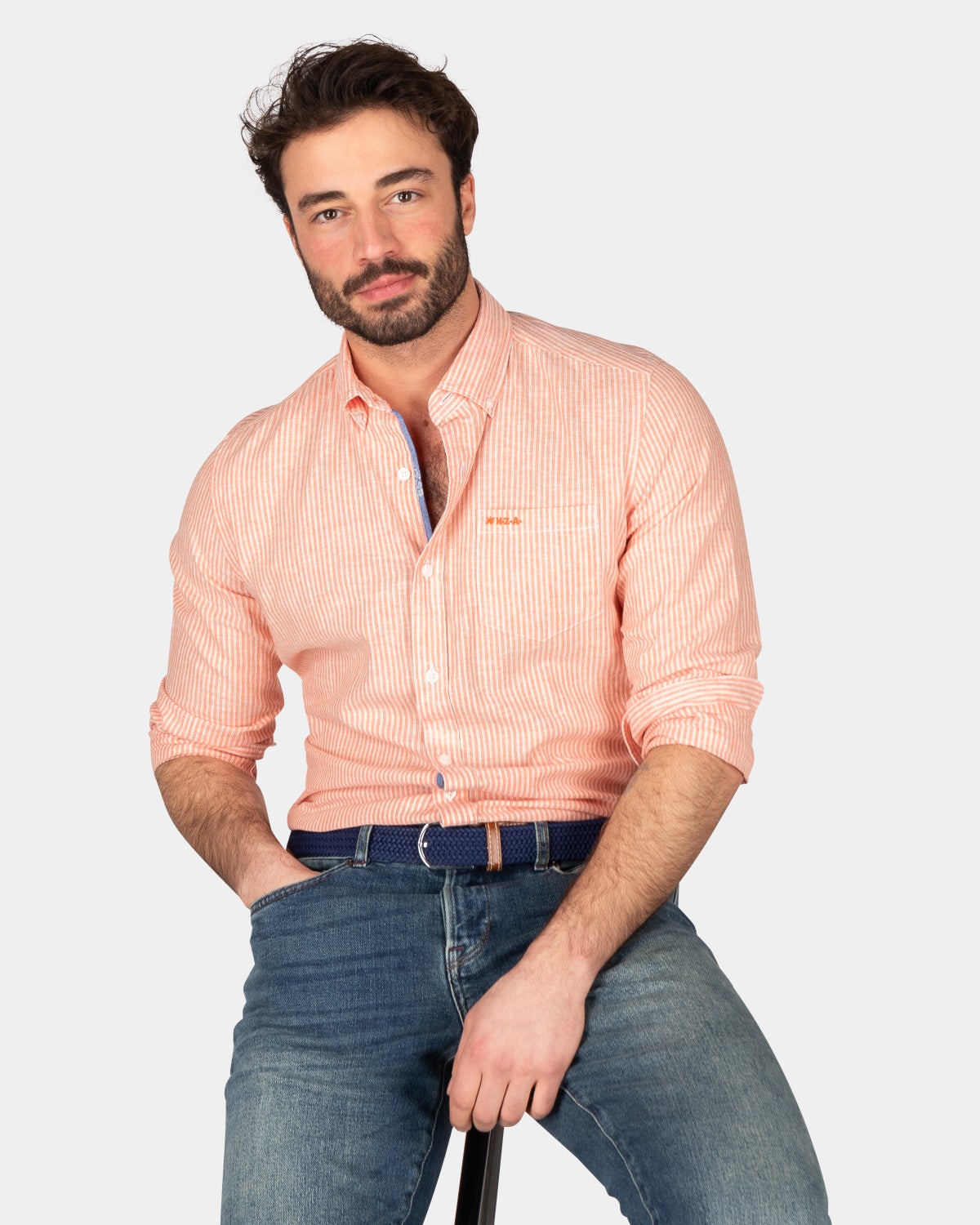 Camisa de lino naranja - Golden Orange