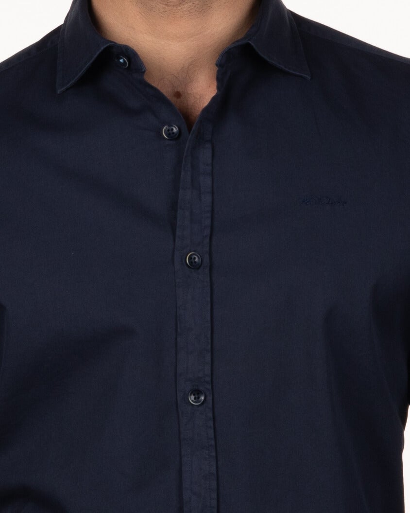 Katoenen shirt - Navy